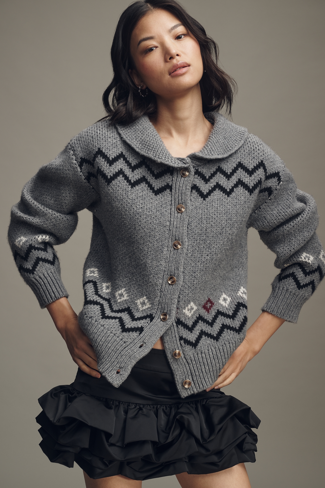 Damson Madder Cecily Wool Cardigan Sweater