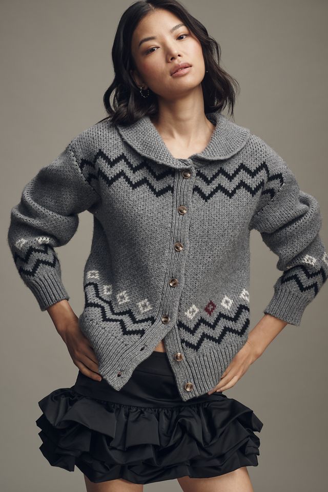 Damson Madder Cecily Wool Cardigan Sweater #1