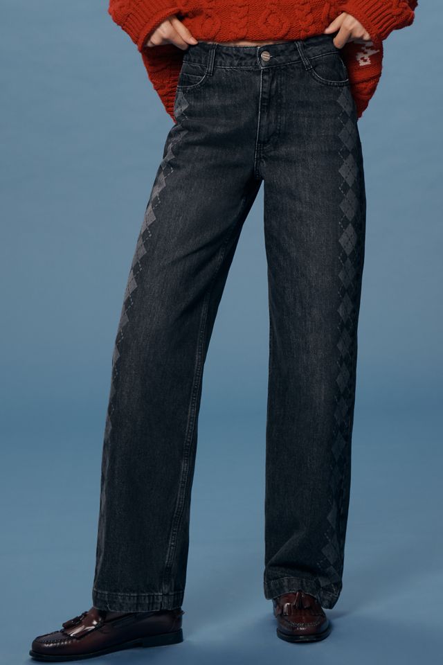 Damson Madder Sinclair High-Rise Wide-Leg Jeans #1