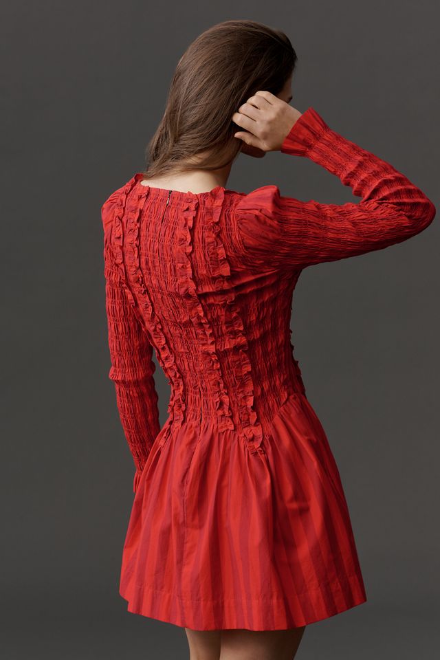 Damson Madder Raphaela Long-Sleeve Ruffle Mini Dress #3