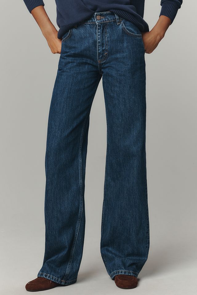 Damson Madder Sylvie Turn Up Straight-Leg Jeans #1
