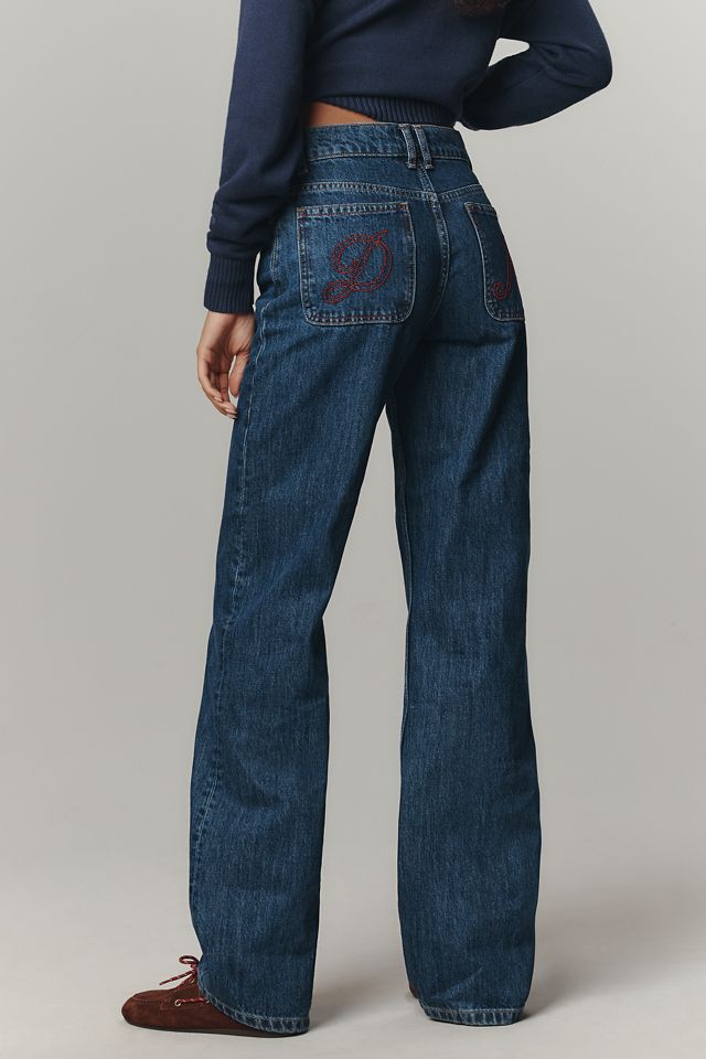 Damson Madder Sylvie Turn Up Straight-Leg Jeans #3