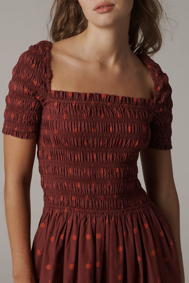 Damson Madder Malinda Smocked Midi Dress #1