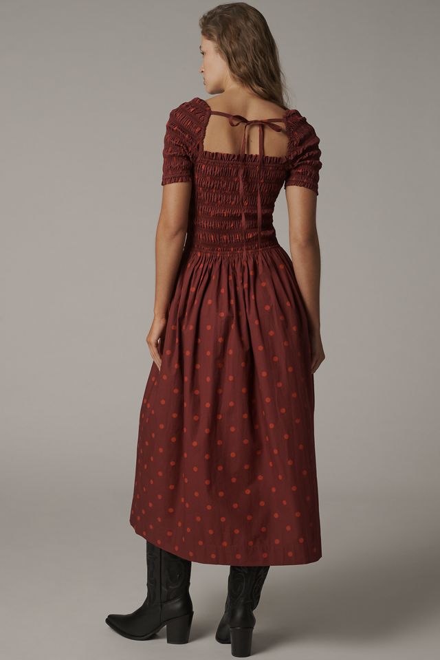 Damson Madder Malinda Smocked Midi Dress #2