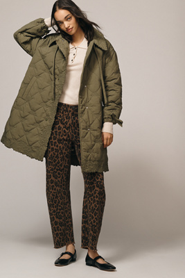 Damson Madder Avery Embroidered Quilted Coat | Anthropologie