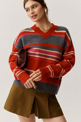 Damson Madder Poppy Convertible Sweater | Anthropologie