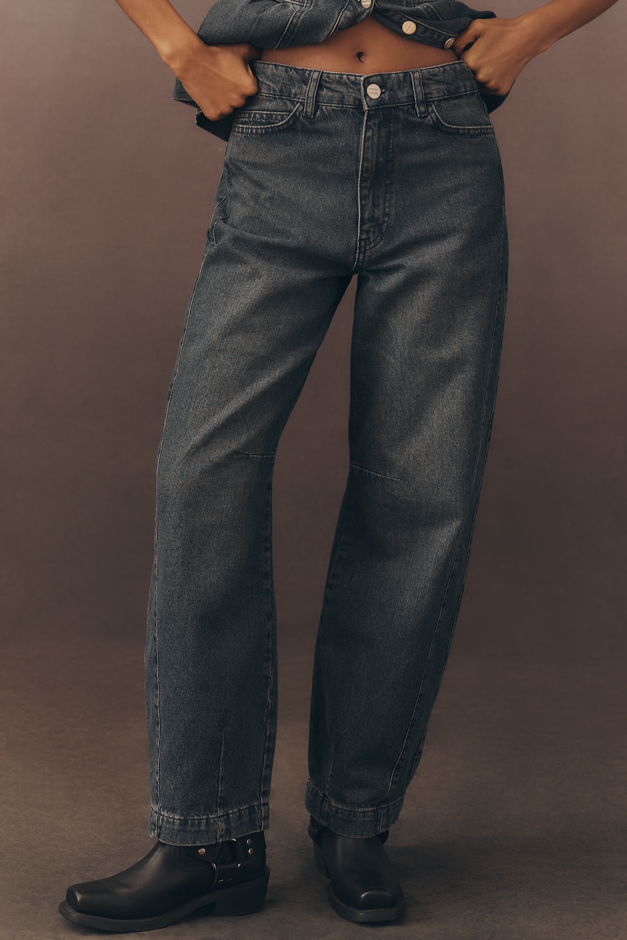 Damson Madder Neve High-Rise Straight-Leg Jeans