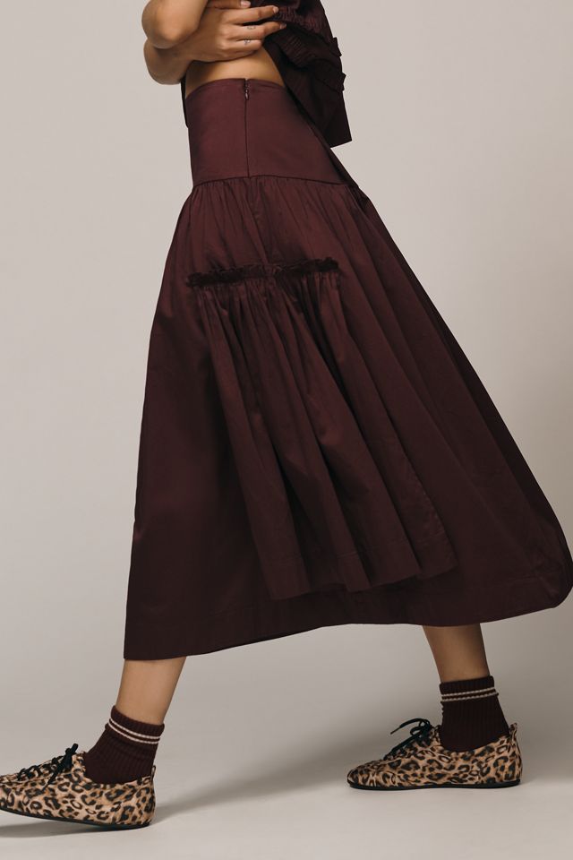 Damson Madder Berta Midi Skirt | Anthropologie