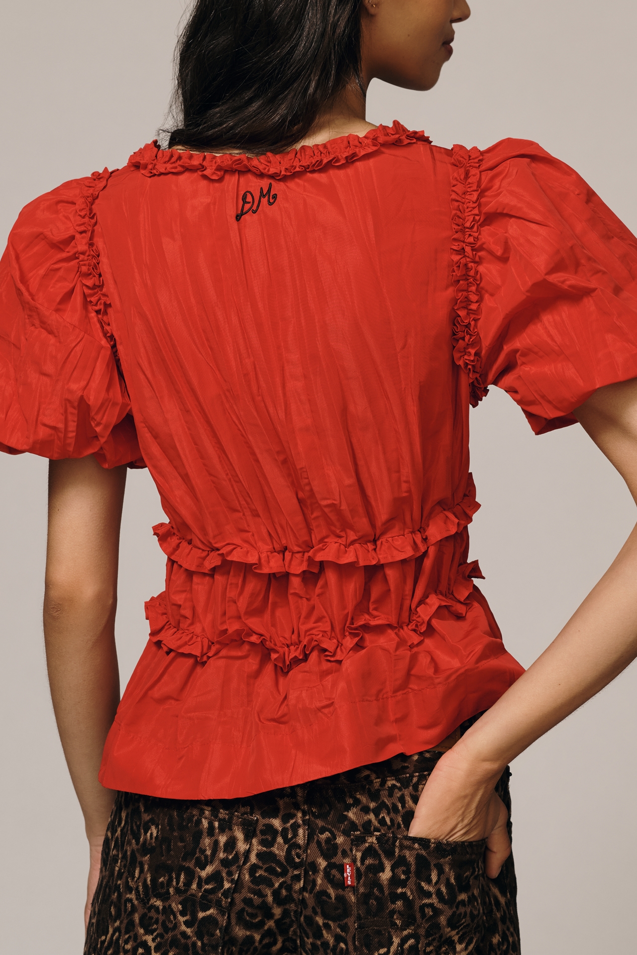 Damson Madder Everly Ruffle Blouse