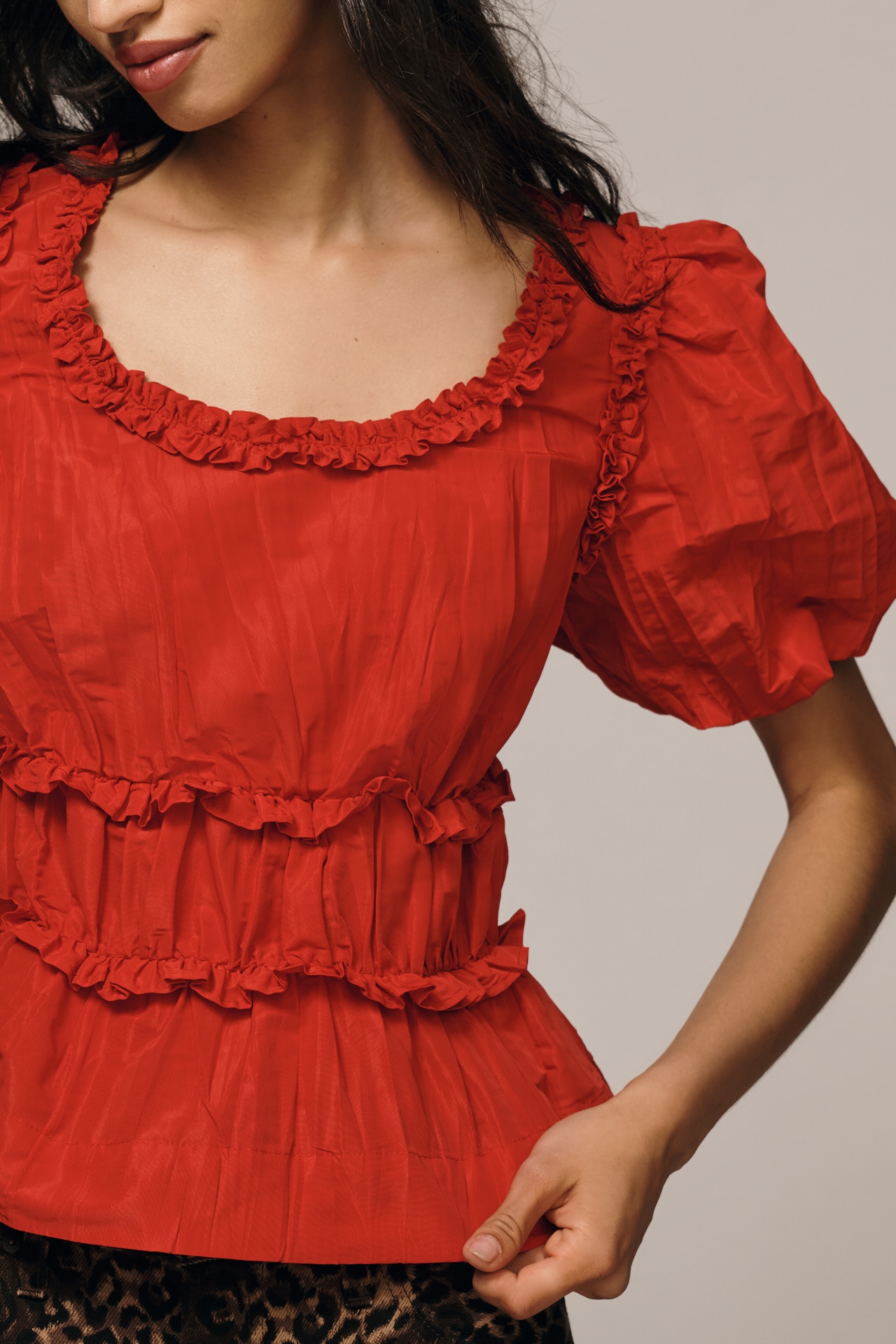 Damson Madder Everly Ruffle Blouse