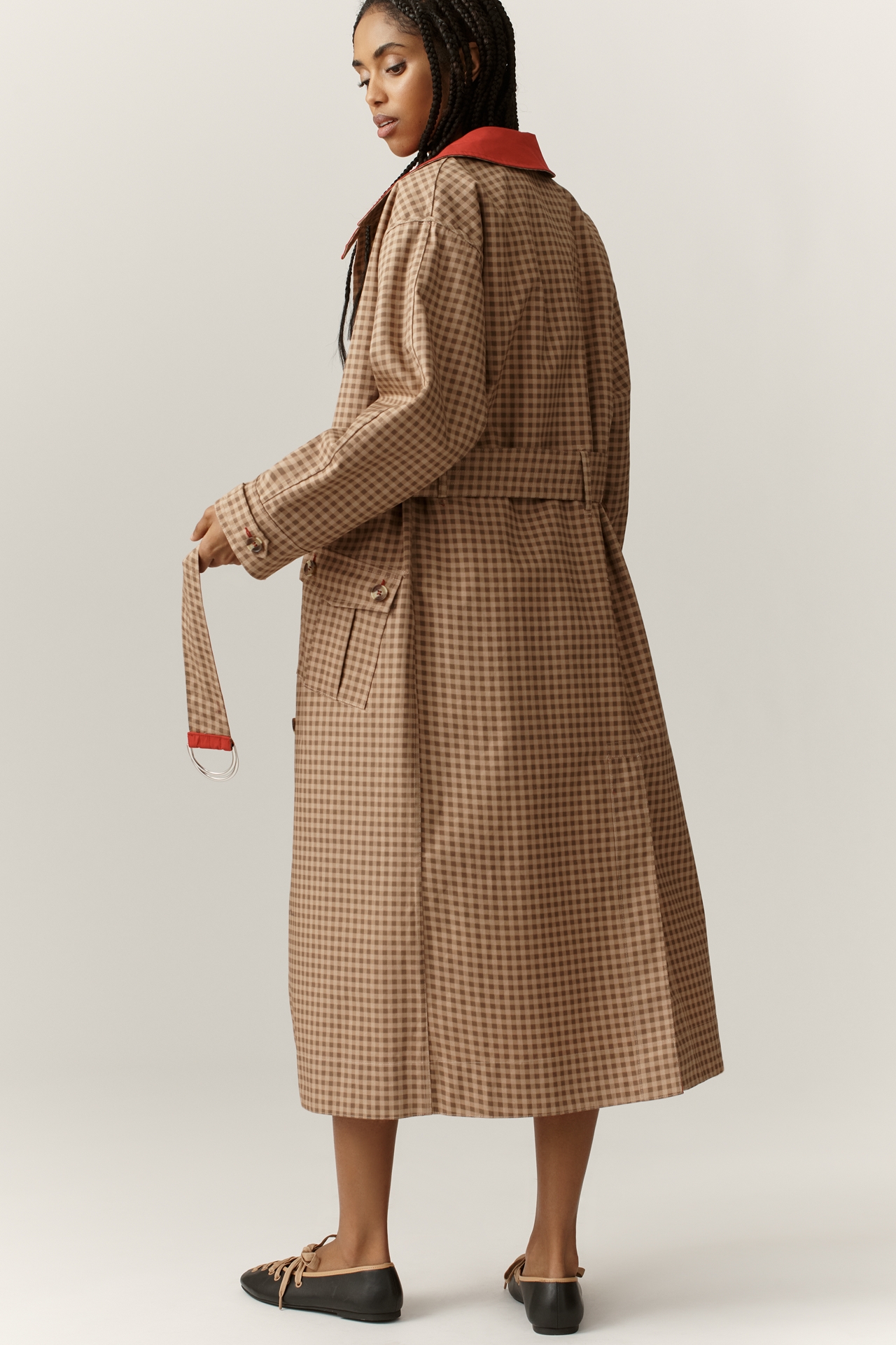 Damson Madder Anja Reversible Organic Cotton Trench Coat