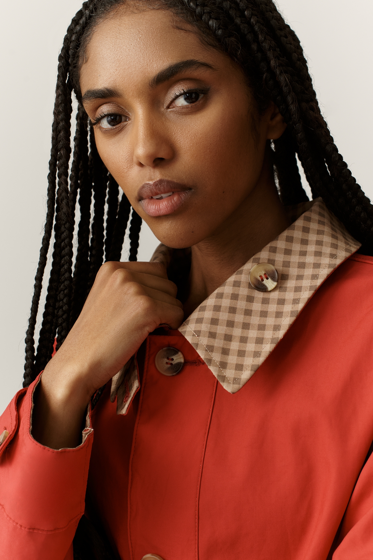 Damson Madder Anja Reversible Organic Cotton Trench Coat