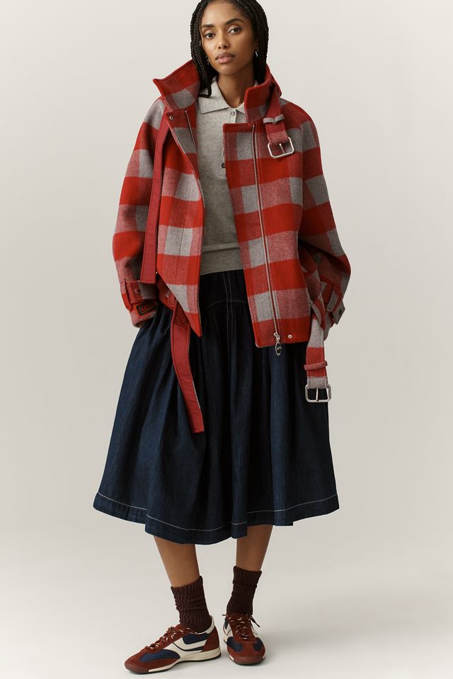 Damson Madder Wool Mock-Neck Bomber Coat | Anthropologie
