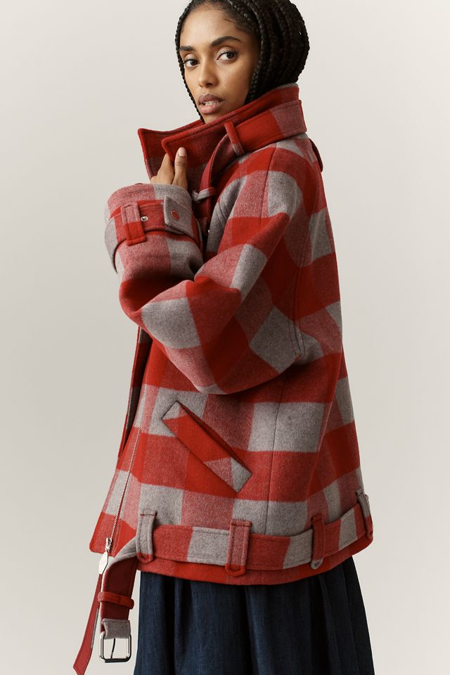 Damson Madder Wool Mock-Neck Bomber Coat | Anthropologie