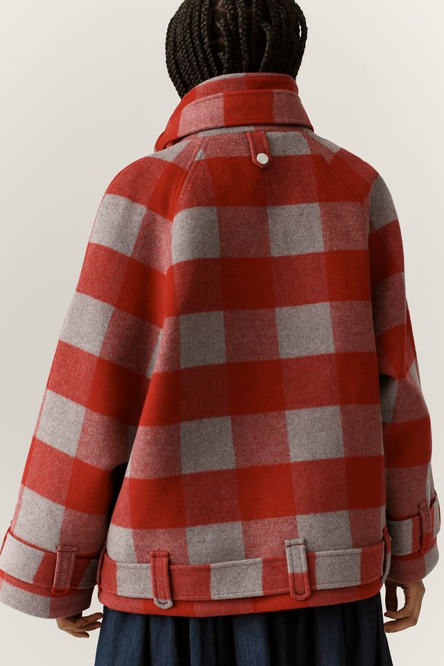 Damson Madder Wool Mock-Neck Bomber Coat | Anthropologie