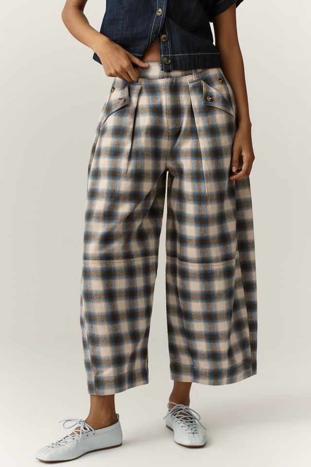 Damson Madder Mara Wide-Leg Organic Cotton Trouser Pants #2