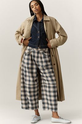 Damson Madder Mara Wide-Leg Organic Cotton Trouser Pants