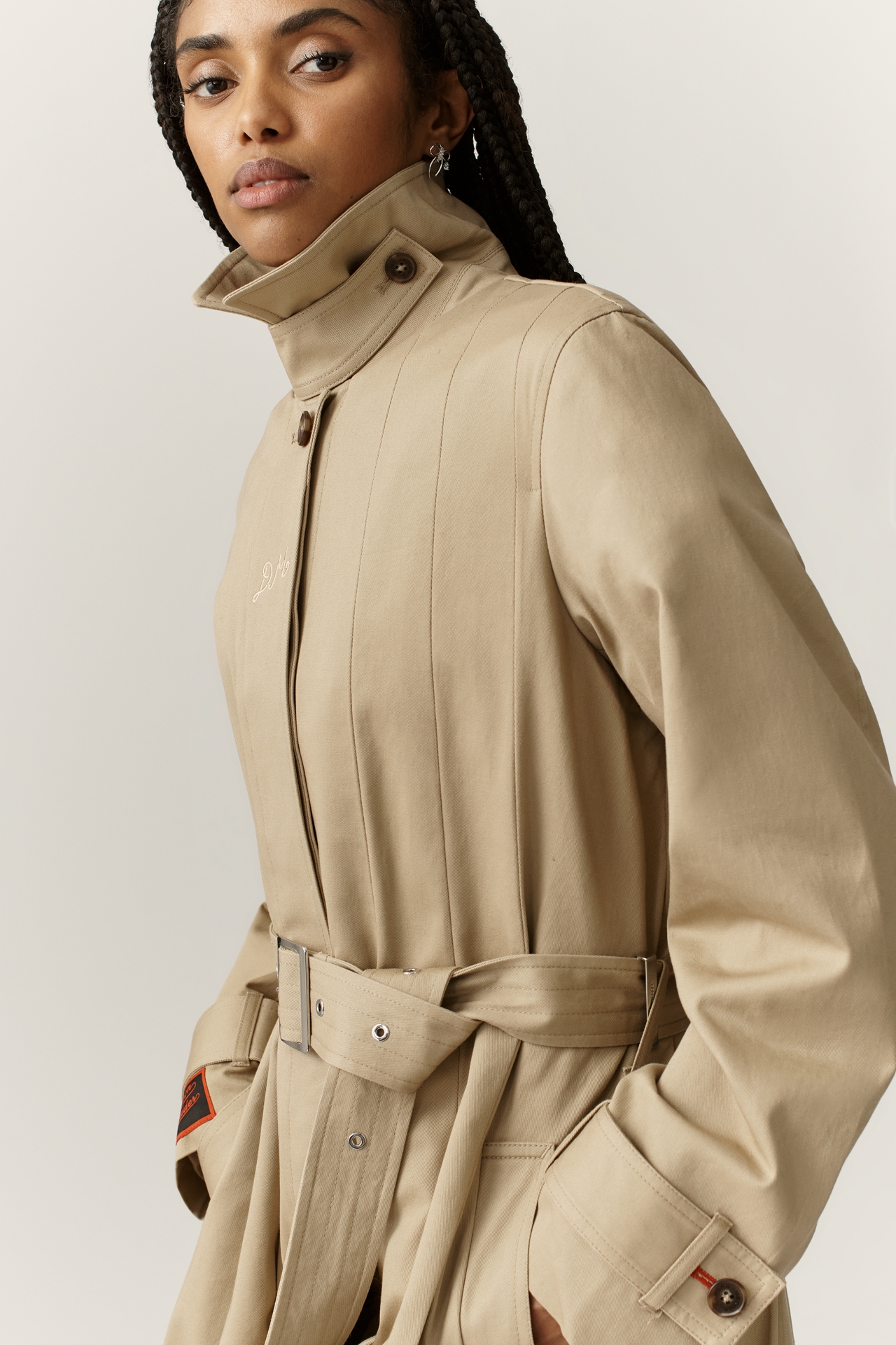 Damson Madder Sofia Pleated Trench Coat