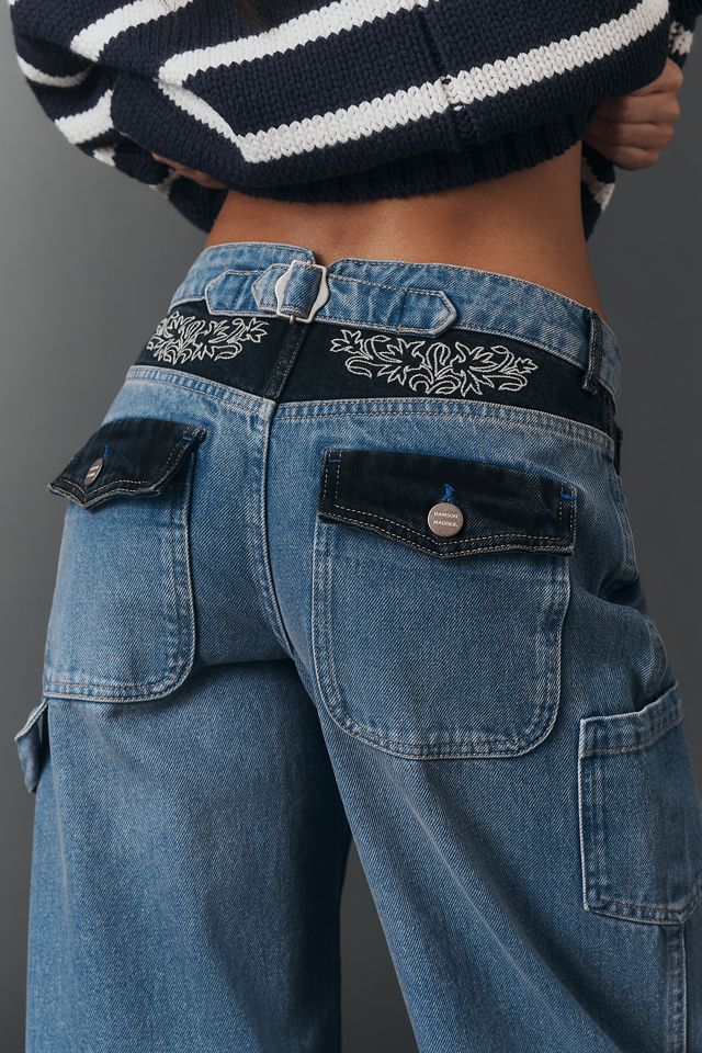 Damson Madder Drew High-Rise Wide-Leg Organic Cotton Jeans