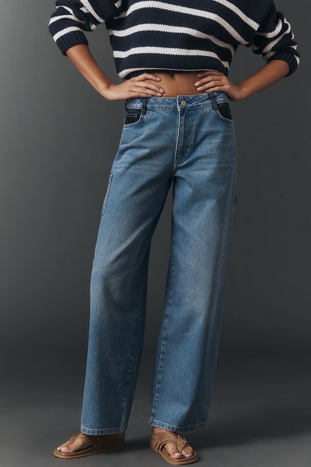 Damson Madder Drew High-Rise Wide-Leg Organic Cotton Jeans