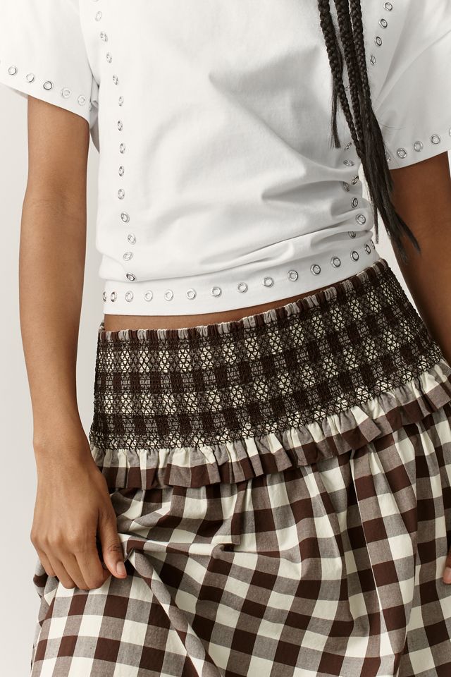 Damson Madder Ava Organic Cotton Smocked Midi Skirt | Anthropologie