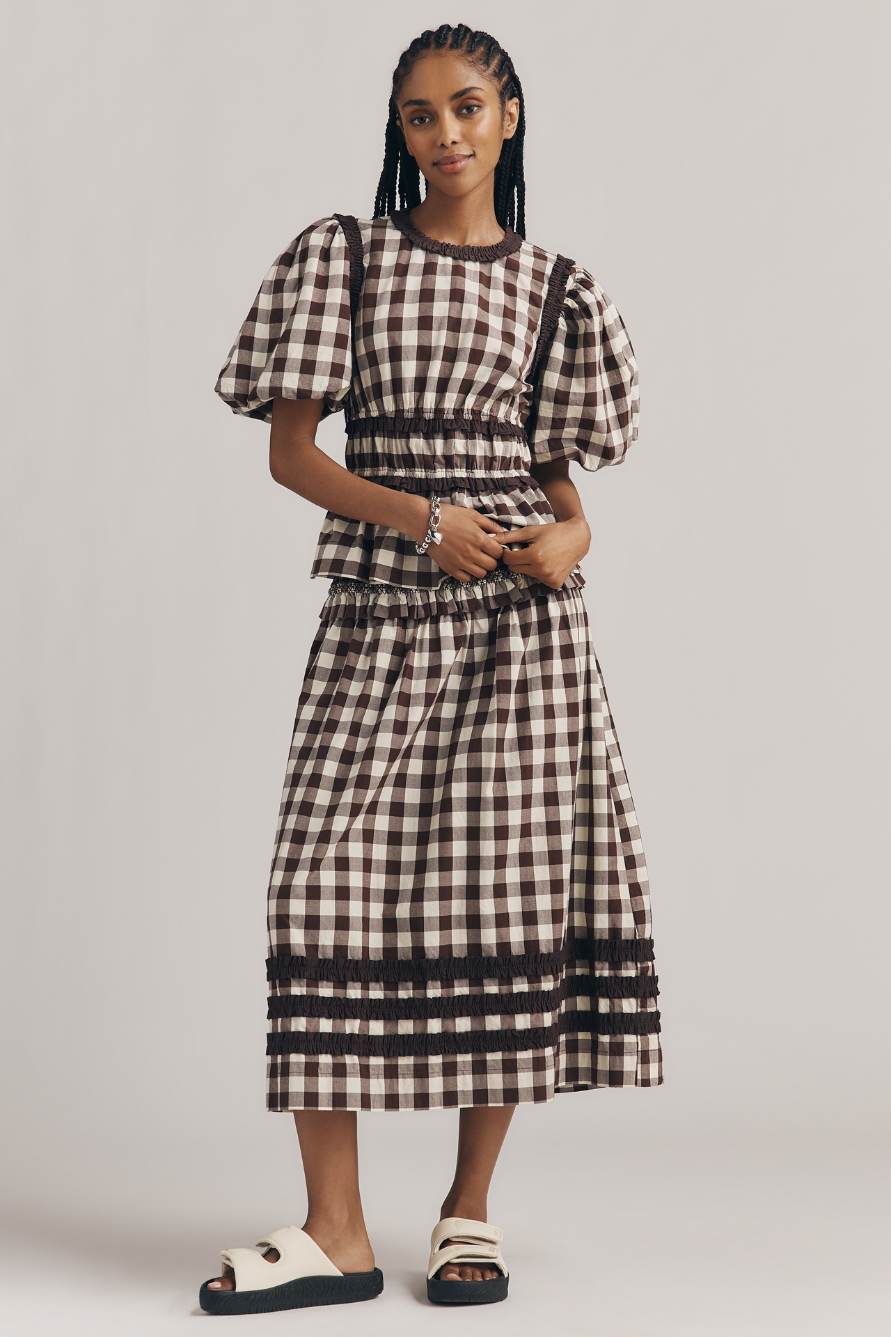 Damson Madder Everly Ruffle Blouse