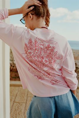 Damson Madder x Anthropologie Matcha Cafe Long-Sleeve Graphic Tee