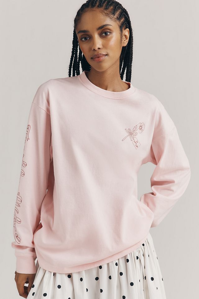 【新品未使用】DAMSON MADDER. ストライプフリルシャツ 長袖 Damson Madder Freshly Picked Long-Sleeve Shirt | Anthropologie