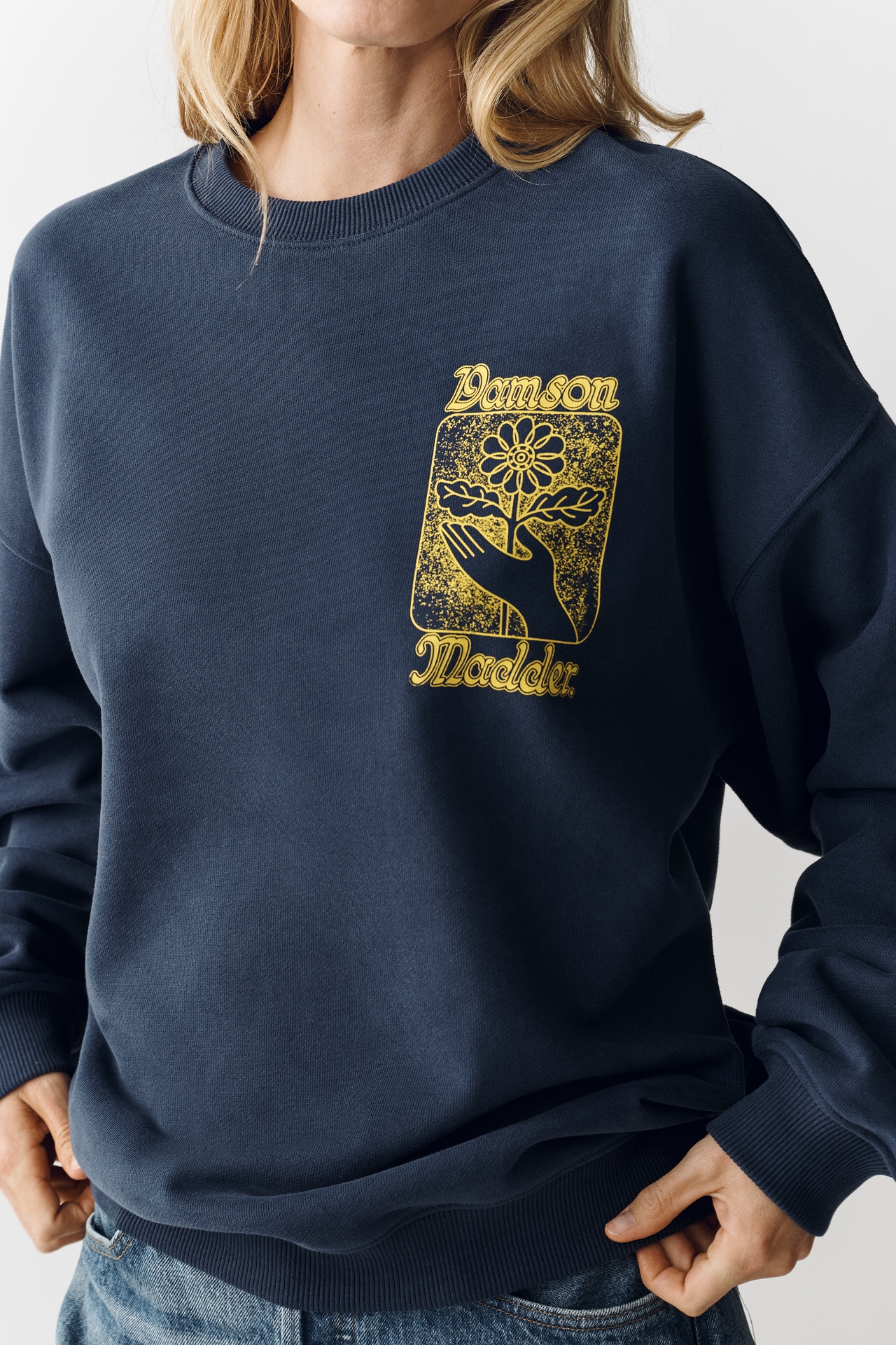 Damson Madder Daily Rituals Organic Cotton Graphic Sweatshirt