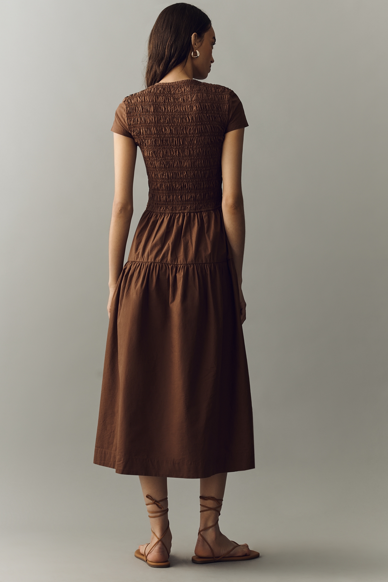 Damson Madder Ebba Organic Cotton Midi Dress