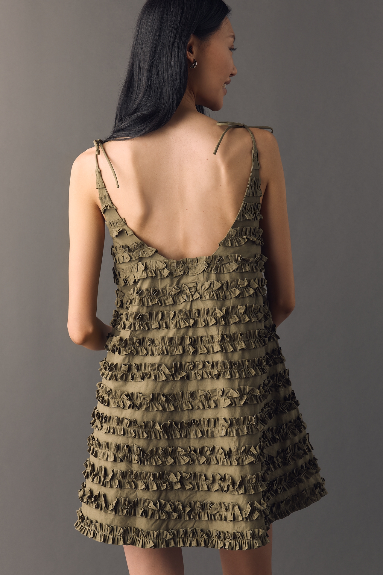 Damson Madder Leili Ruffle Mini Dress