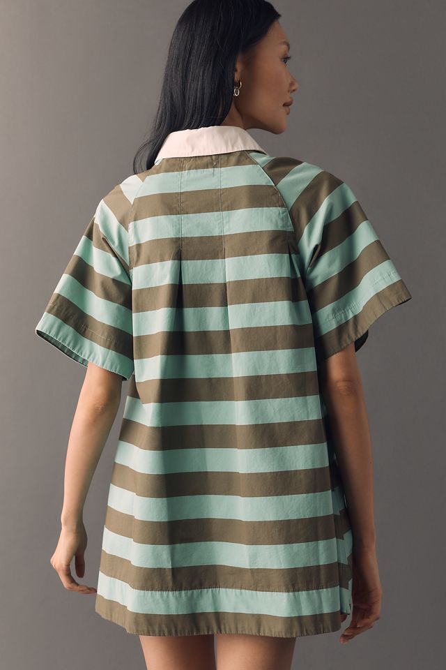 Damson Madder Maggie Cotton Stripe Mini Dress #1