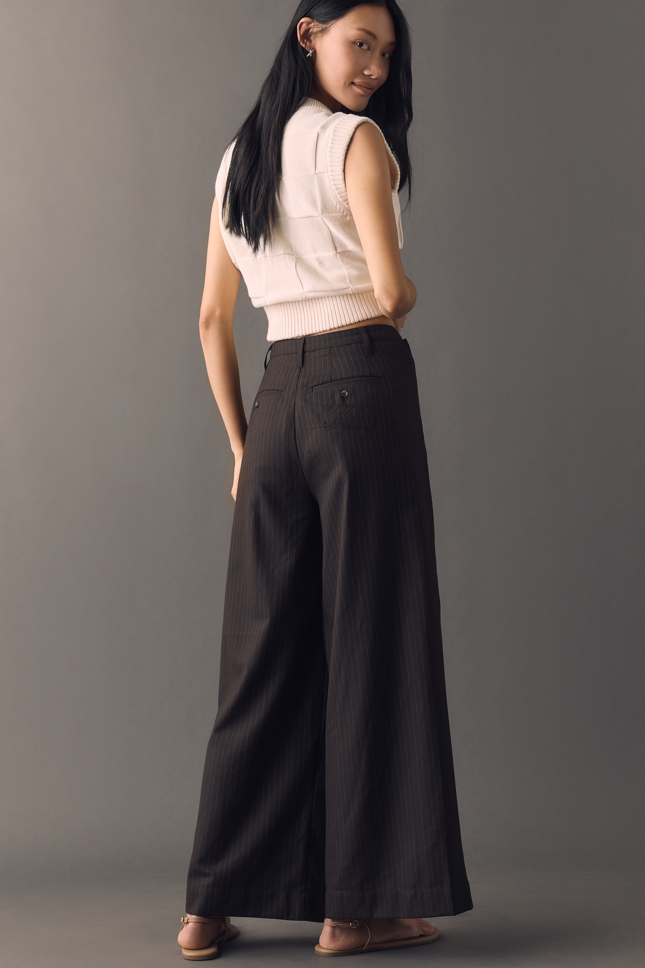 Damson Madder Fabia Wide-Leg Trousers