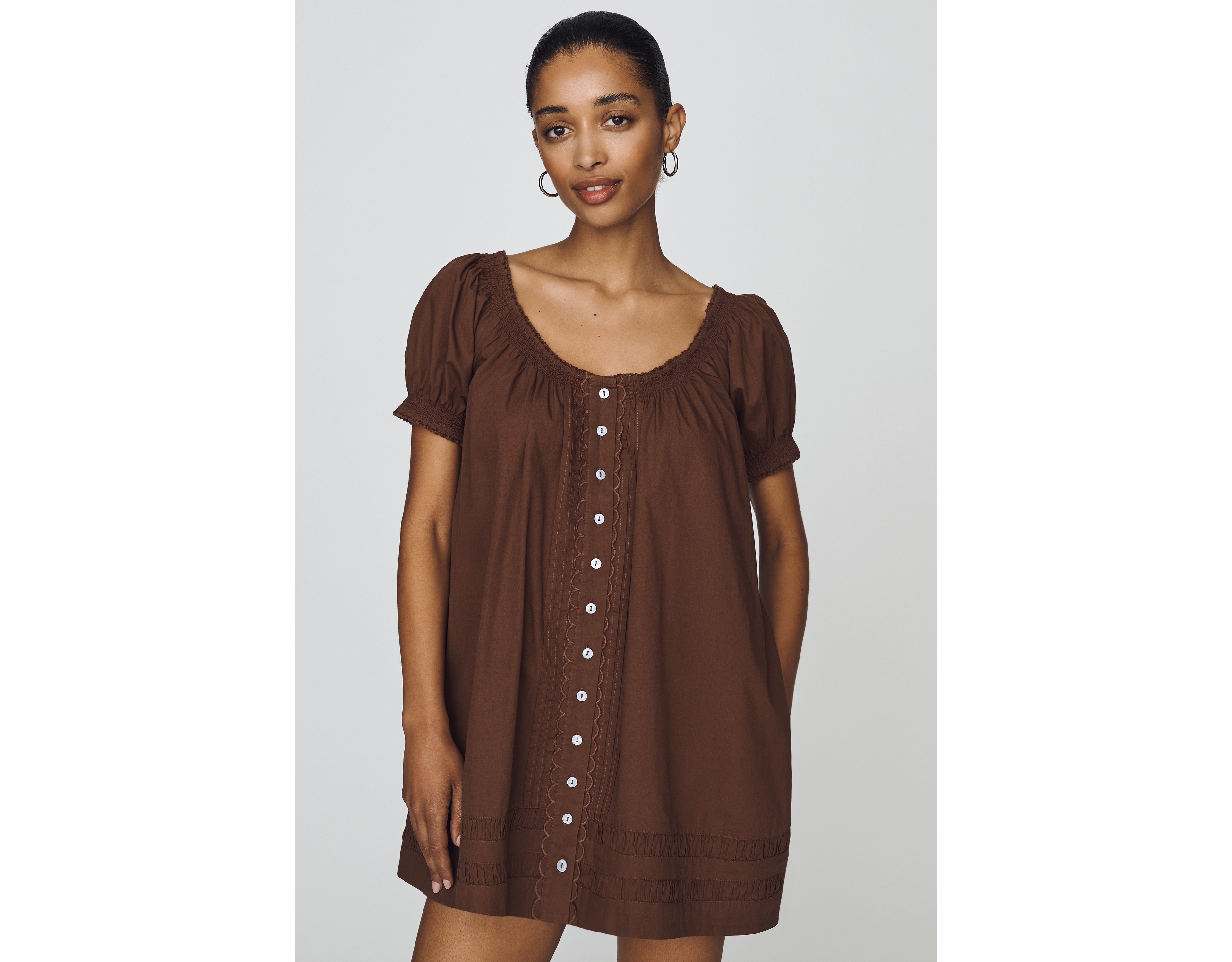 Damson Madder Jayne 100% Cotton Mini Dress