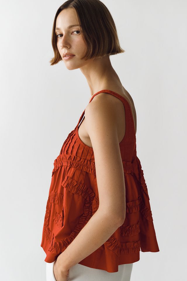 Damson Madder Stella Cotton Ruffle Tank #2