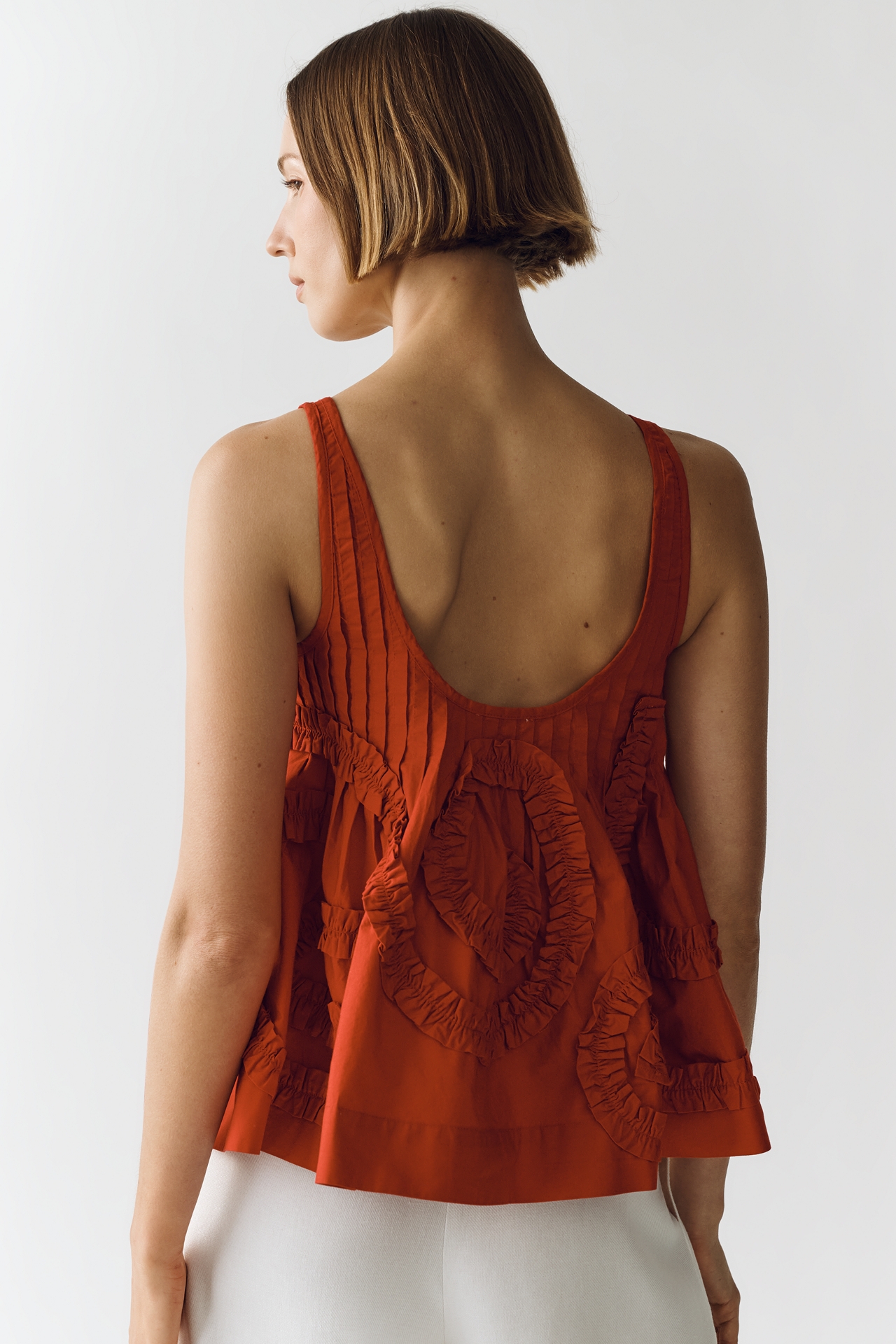 Damson Madder Stella Cotton Ruffle Tank