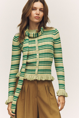 Anelis Cotton Wool Scarf Cardigan