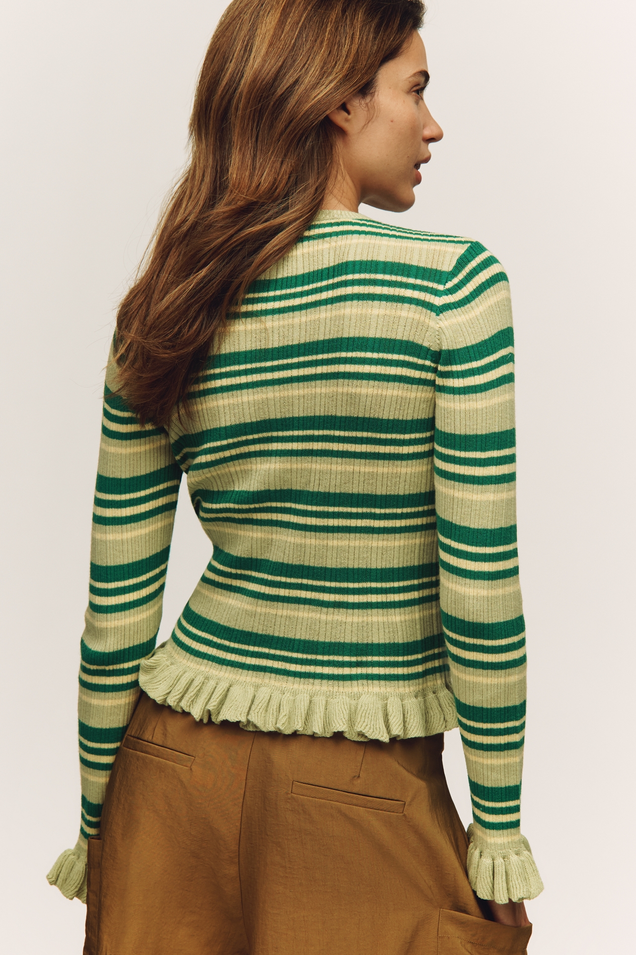 Damson Madder Anelis Cotton Wool Scarf Cardigan