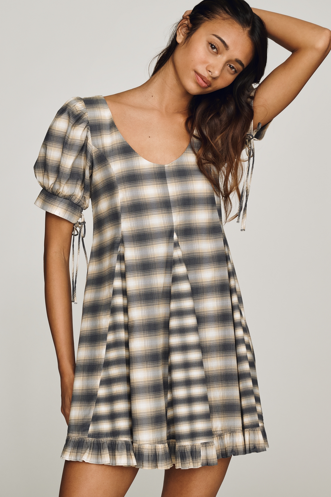 Damson Madder Sabina Cotton Mini Dress