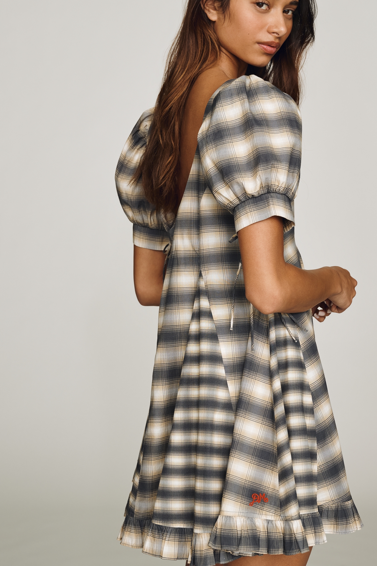 Damson Madder Sabina Cotton Mini Dress