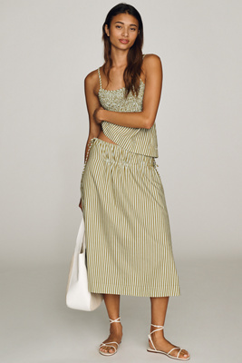 Damson Madder Caspia Cotton Midi Skirt | Anthropologie