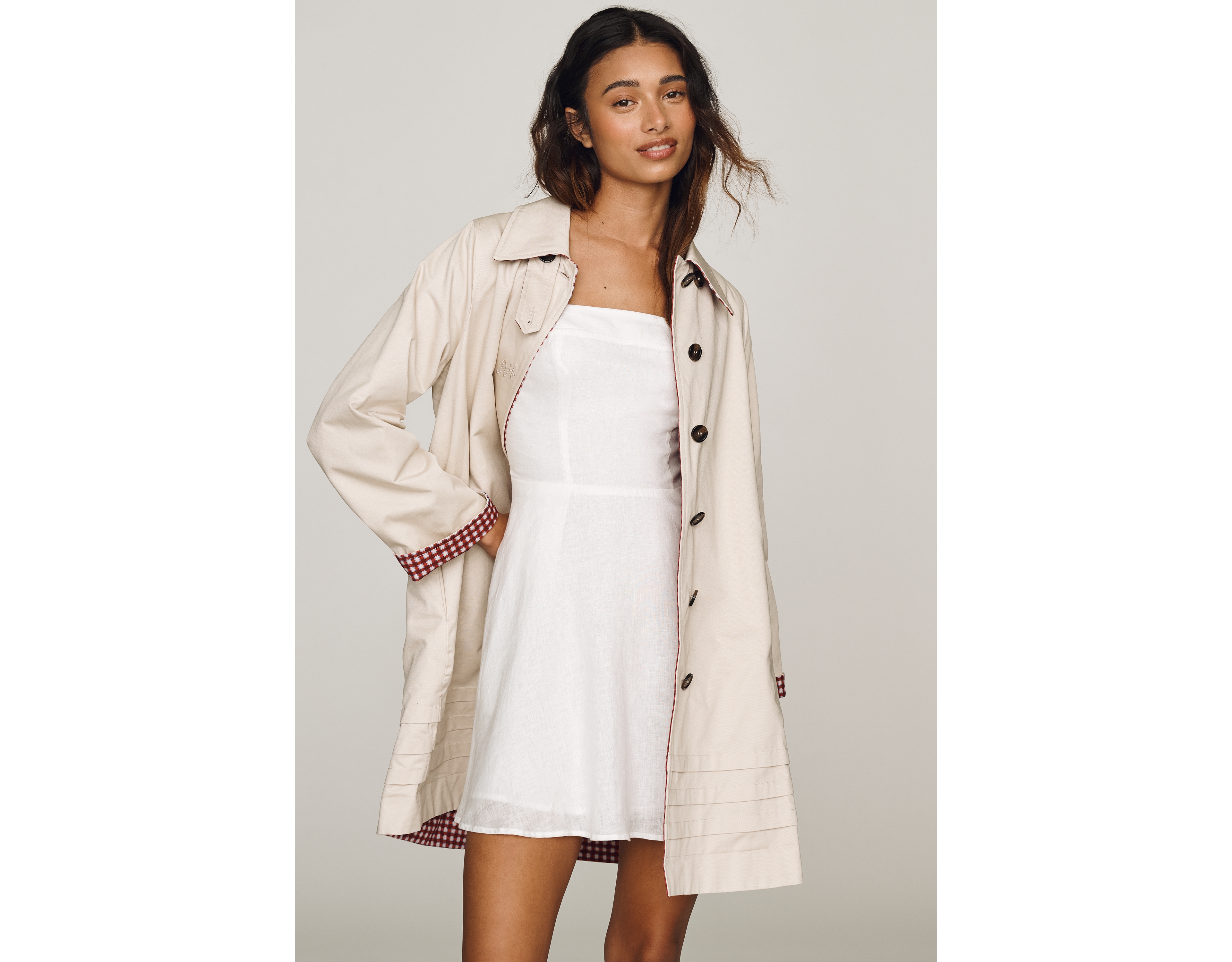Damson Madder Mercedes 100% Cotton Reversible Coat