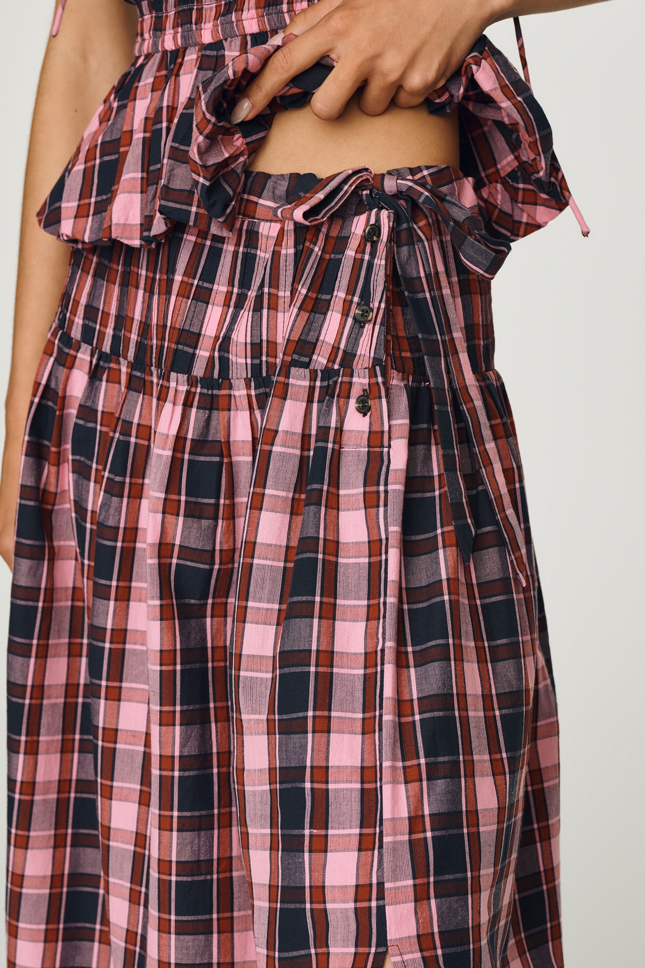 Damson Madder Josie 100% Cotton Midi Skirt