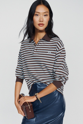 Damson Madder Remie Rugby Long Sleeve Shirt | Anthropologie