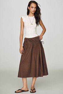 Damson Madder Caspia 100% Cotton Midi Skirt