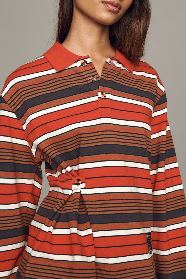 Damson Madder Noah Cotton Cinched Rugby Shirt #1