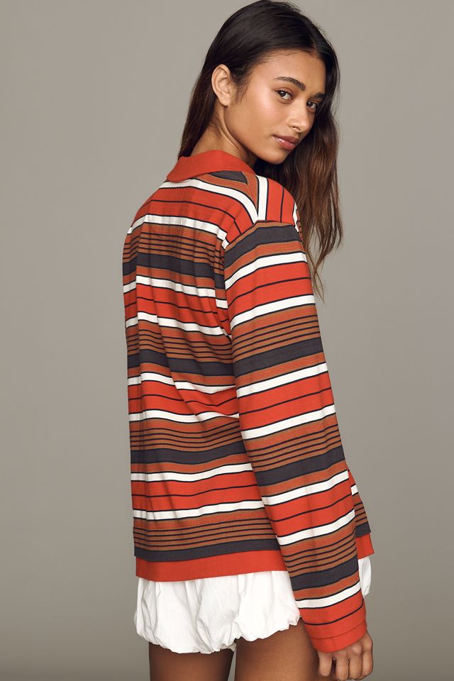Damson Madder Noah Cotton Cinched Rugby Shirt #2