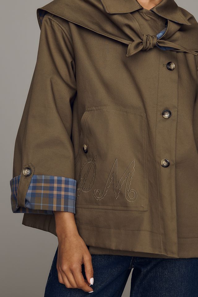 Damson Madder Jerry Cotton Cropped Trench Coat #3