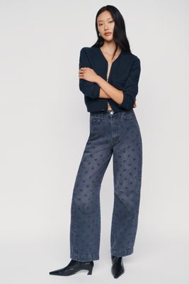 Damson Madder Felix Mid-Rise Barrel-Leg Jeans