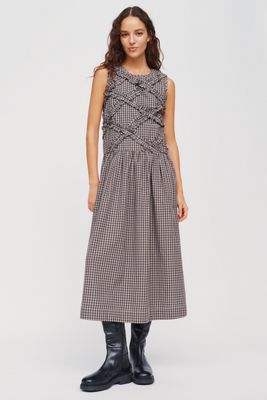 Damson Madder Elora 100% Cotton Poplin Midi Dress